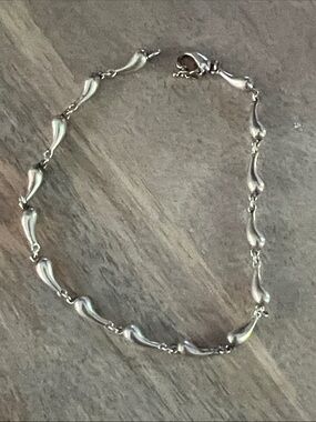 AUTHENTIC Tiffany & Co. Elsa Peretti Teardrop Link Bracelet 925 Silver 7”